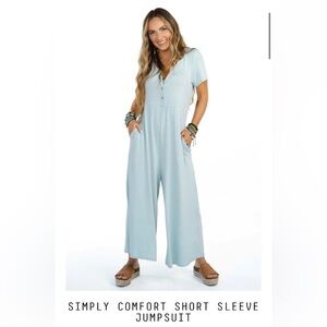 THREE BIRD NEST Simply Comfort Short Sleeve Jumpsuit
